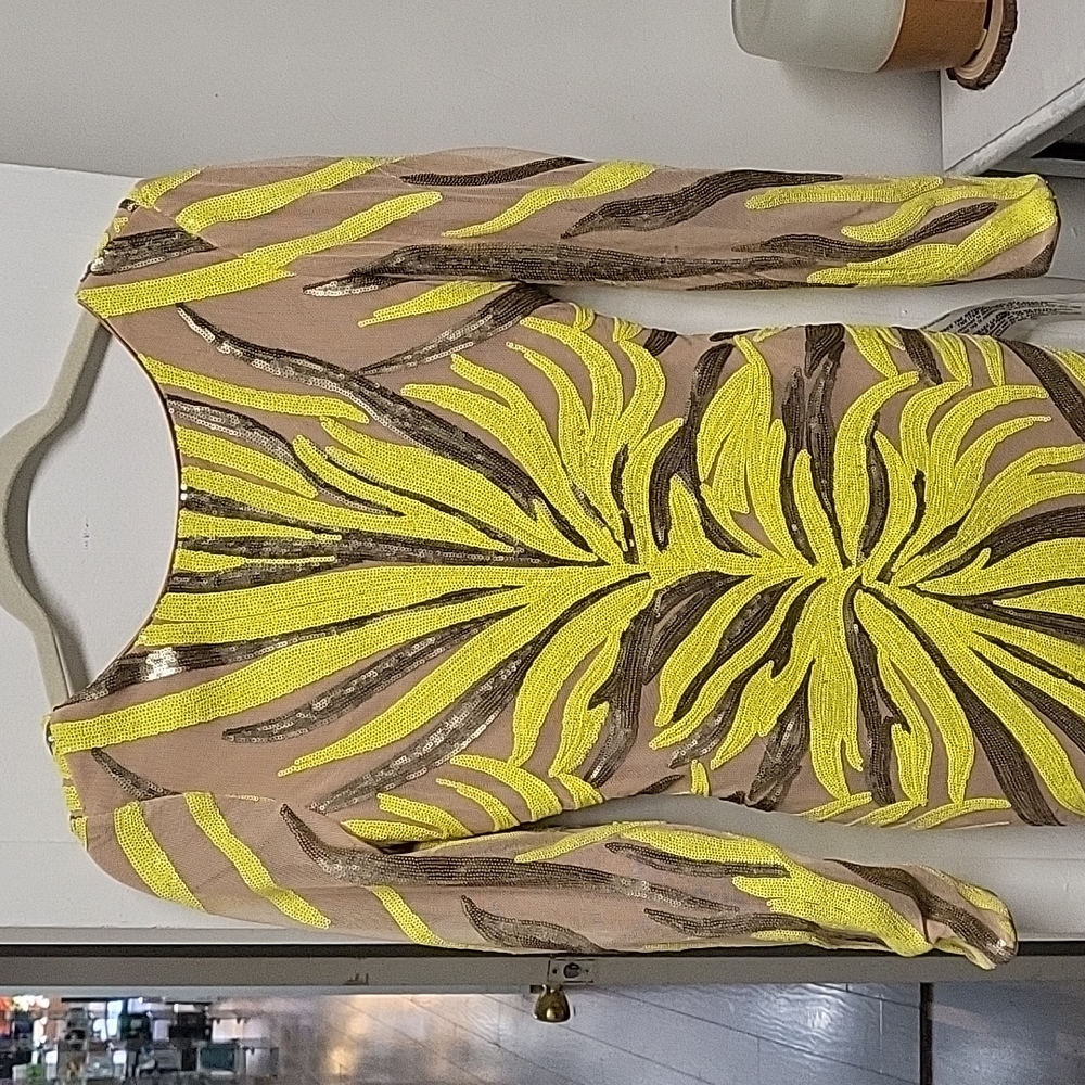 NWT Dress the population dress long Sleeve Zoe dress